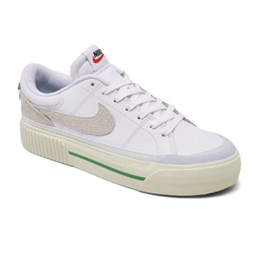 Nike Court Legacy Lift Leather Lace Up Sneakers Women's 9M Casual Nearly New